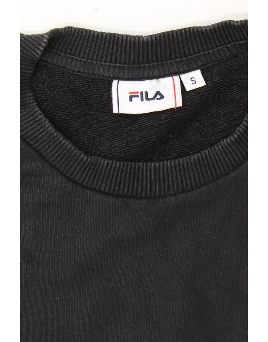 FILA moletom gráfico masculino jumper pequeno preto colorblock algodão