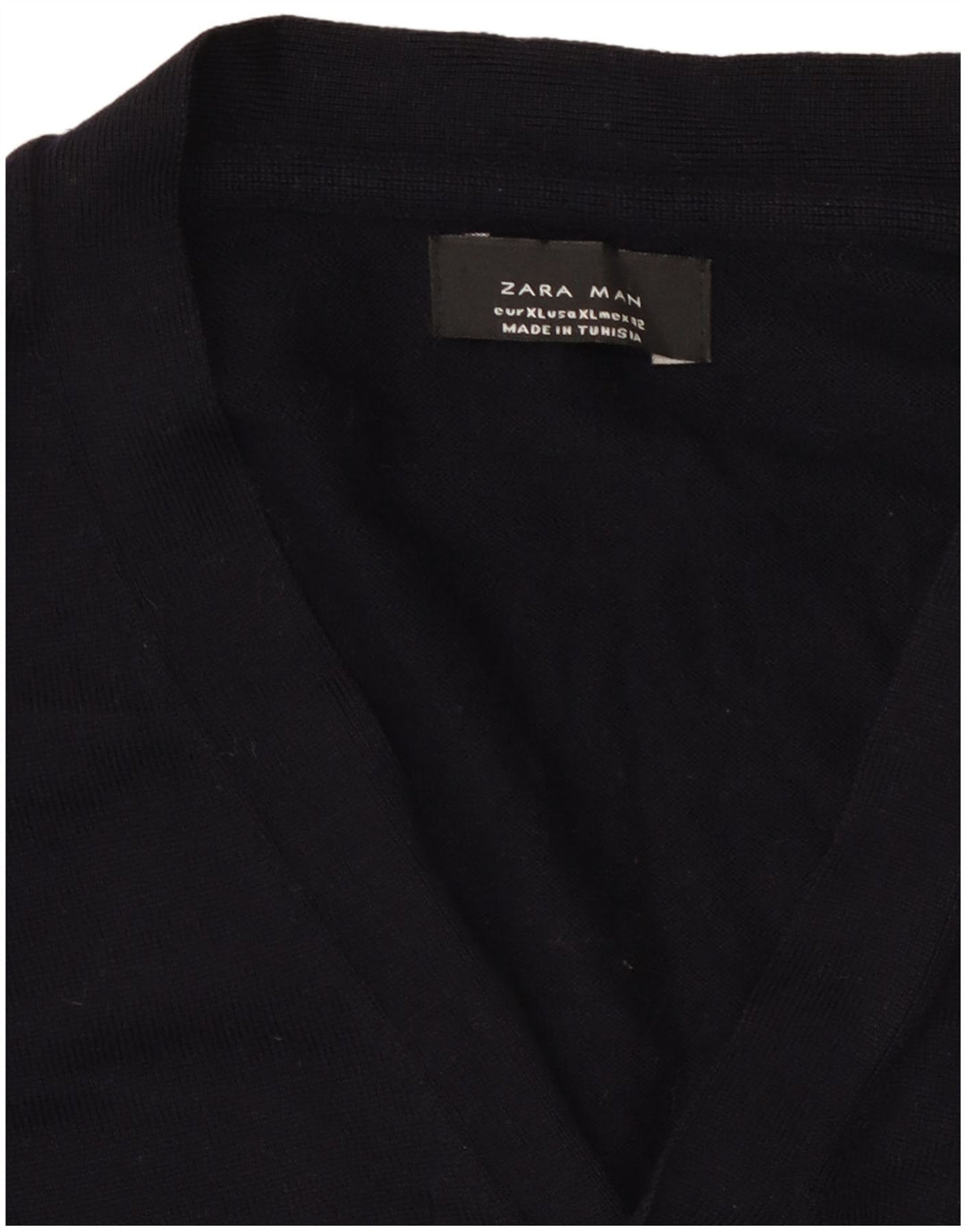 Suéter cardigã masculino Zara XL azul marinho