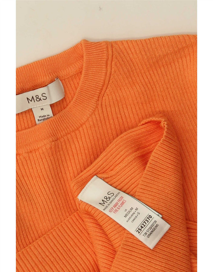 Camiseta feminina Marks & Spencer UK 12 viscose laranja média