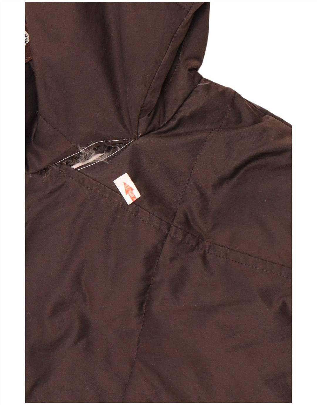 Jaqueta feminina acolchoada com capuz e capuz Refrigue UK 6 XS marrom poliéster