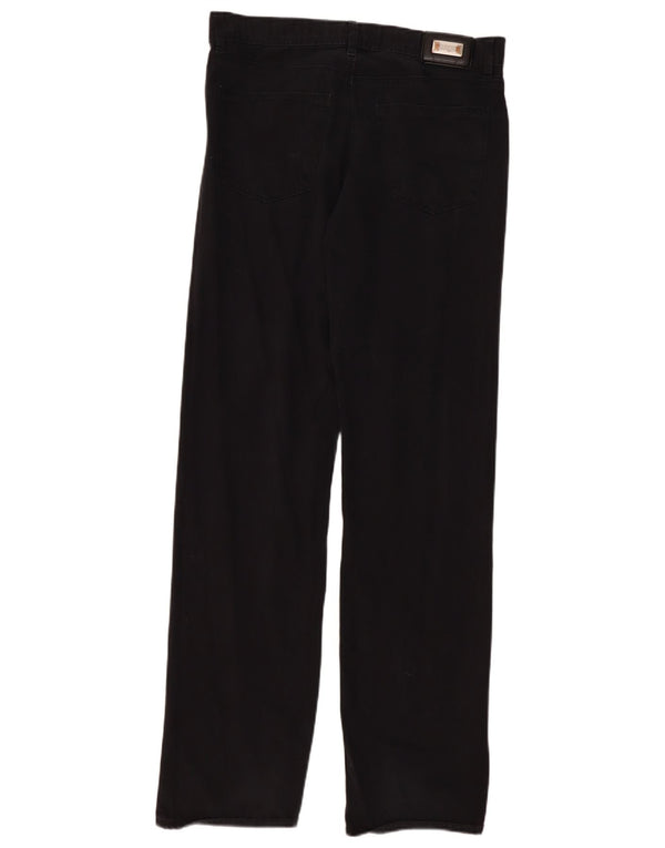 Hugo Boss Mens Straight Jeans W34 L34 Algodão Preto
