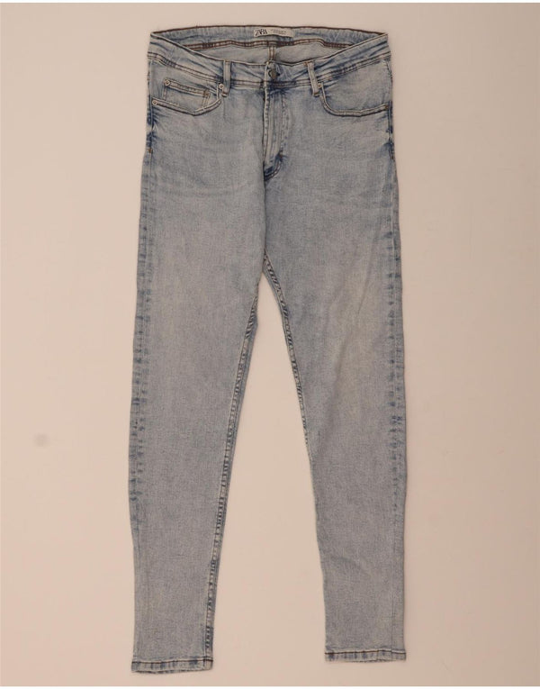 Zara Jeans Skinny Masculino EU 46 XL W36 L32 Azul Algodão