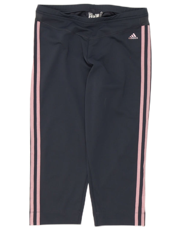 Adidas Womens Clima 365 Capri Calças de treino UK 16 Grande Cinza