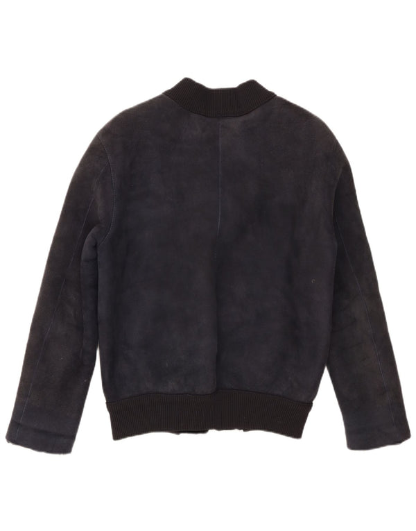 CPL1953 Jaqueta Bomber Shearling Feminina UK 20 2XL Azul Marinho Shearling