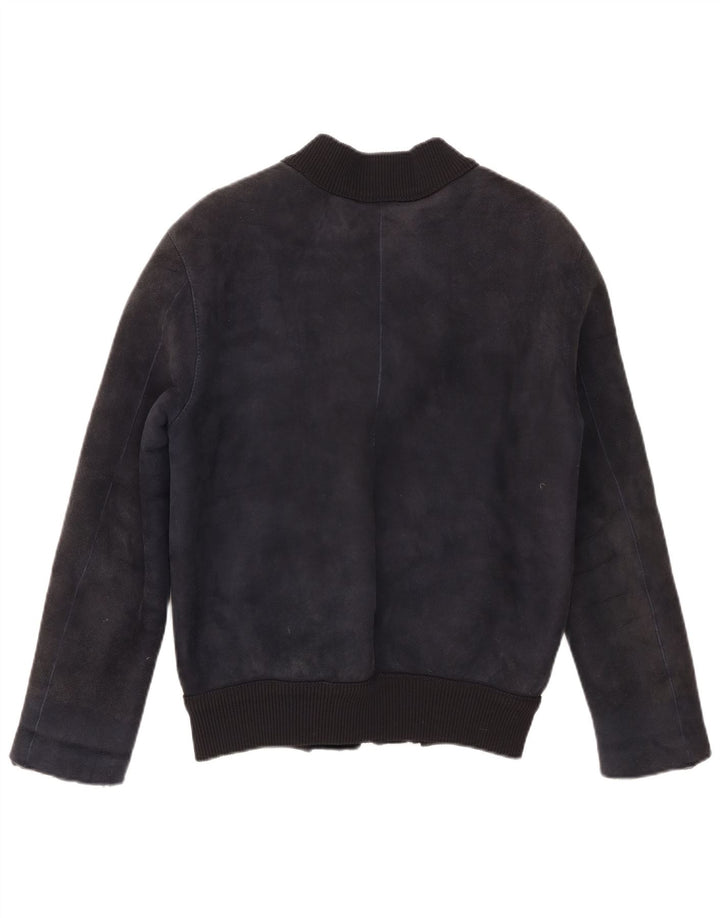 CPL1953 Jaqueta Bomber Shearling Feminina UK 20 2XL Azul Marinho Shearling