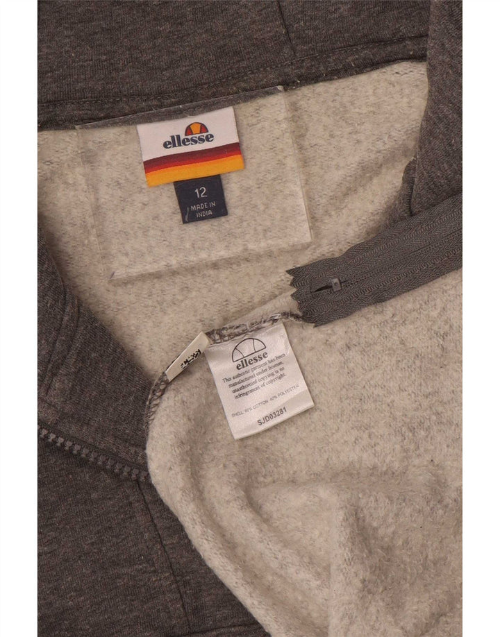 Ellesse moletom feminino oversized com capuz gráfico Reino Unido 12 cinza médio manchado