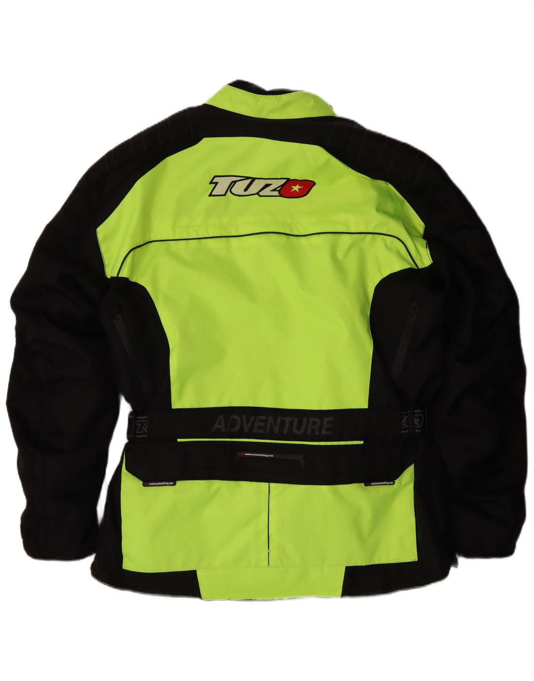 Jaqueta bomber VINTAGE masculina gráfica Moto Racer UK 44 2XL verde colorblock