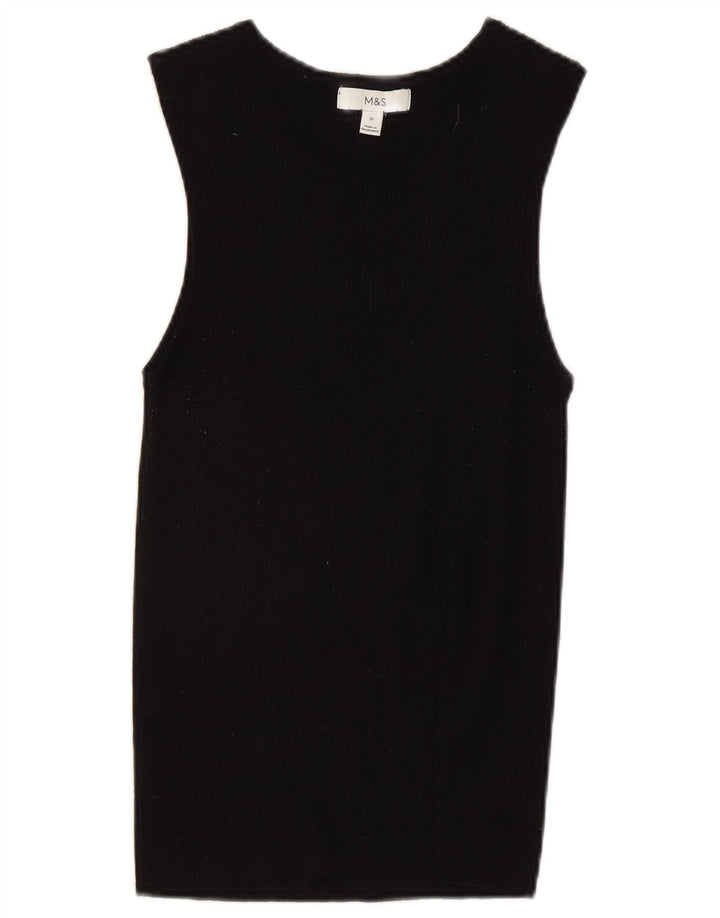 Colete feminino Marks & Spencer UK 16 grande viscose preta