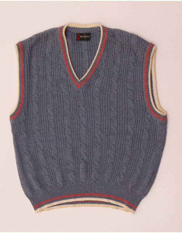 Colete masculino vintage regata grande algodão azul