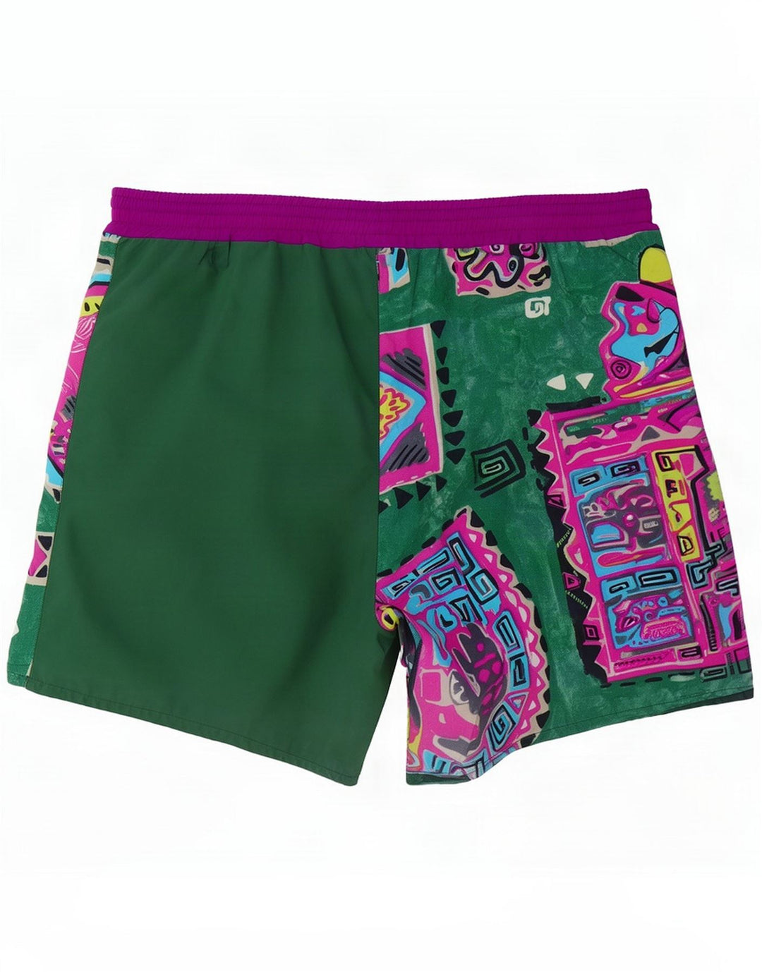 Shorts de natação masculino Campagnolo IT 52 grande patchwork verde poliamida