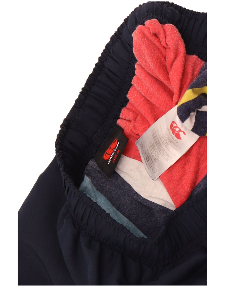 Calça de treino masculina Canterbury com estampa gráfica azul marinho médio poliéster