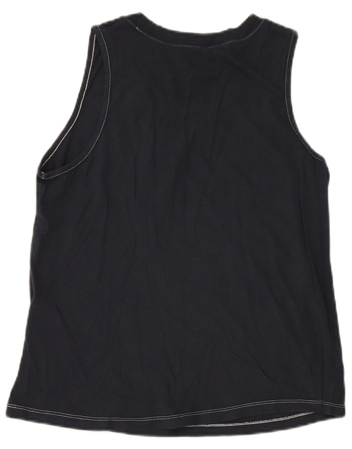 Vans Womens Graphic Vest Top UK 12 Médio Azul Marinho
