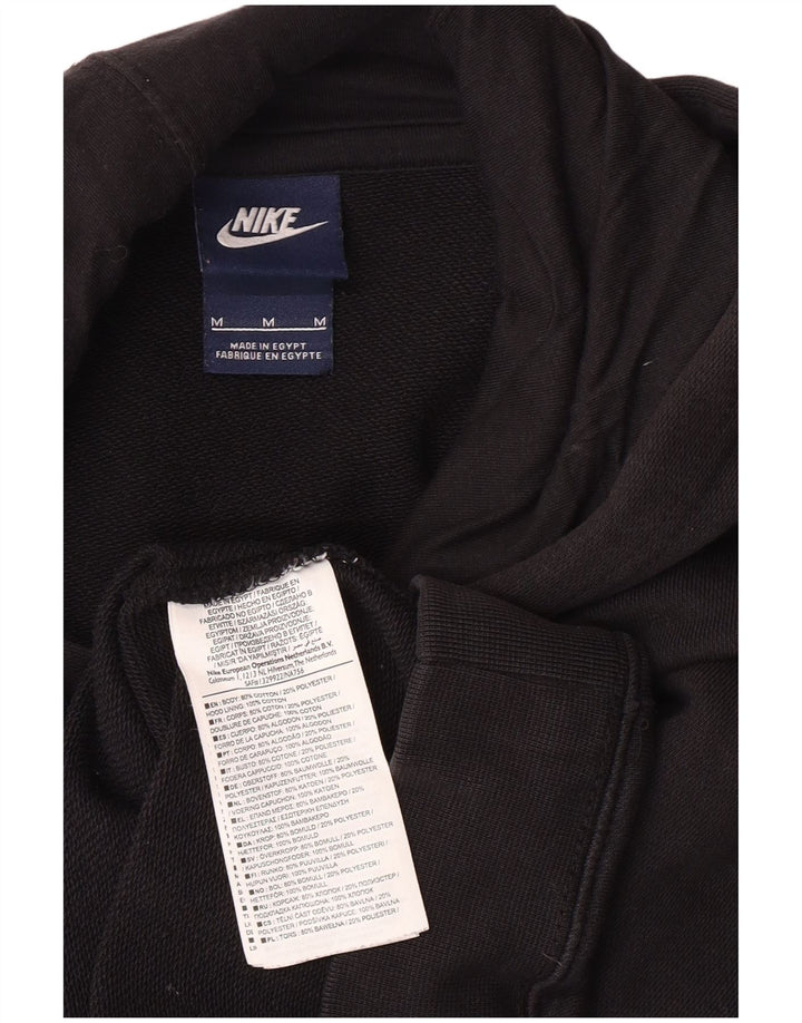 Nike masculino gráfico moletom com capuz médio algodão preto