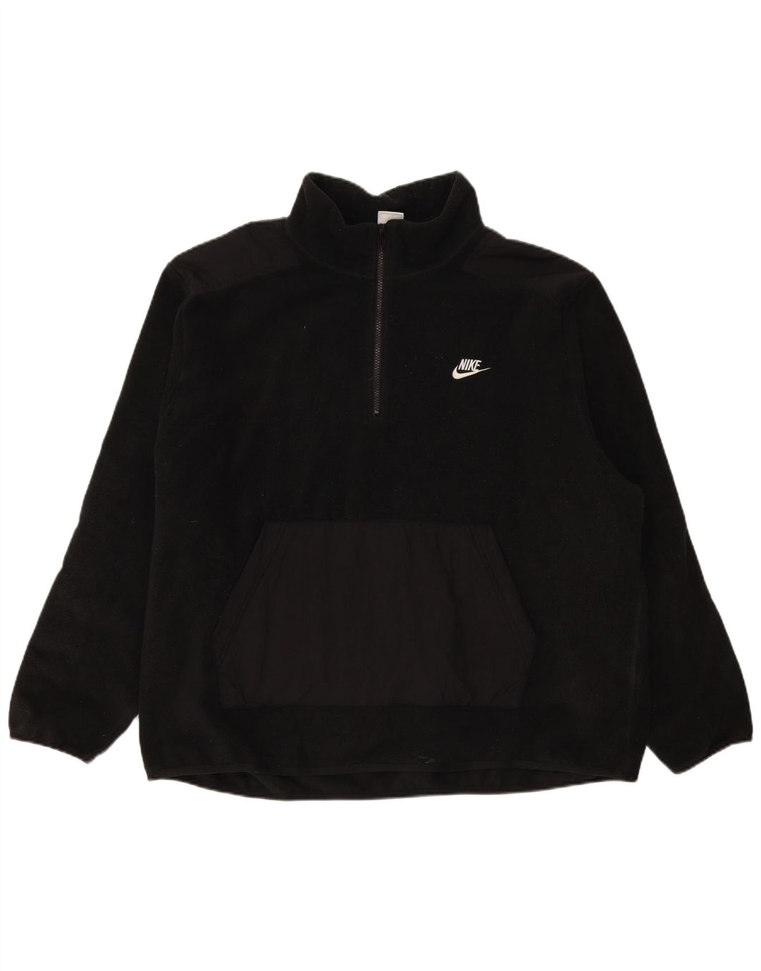 Jumper de lã Nike masculino com zíper e gola 2XL preto