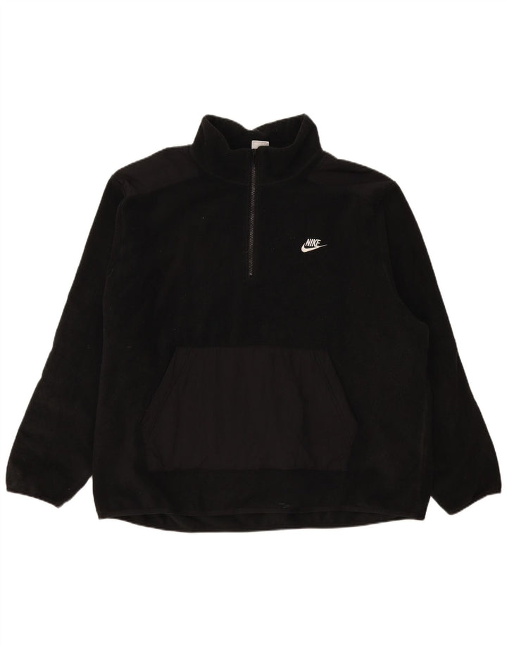 Jumper de lã Nike masculino com zíper e gola 2XL preto