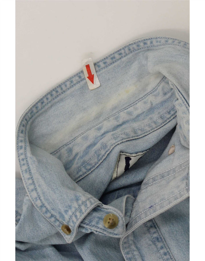 Camisa Jeans Lee Mens Yankees Azul Médio Algodão