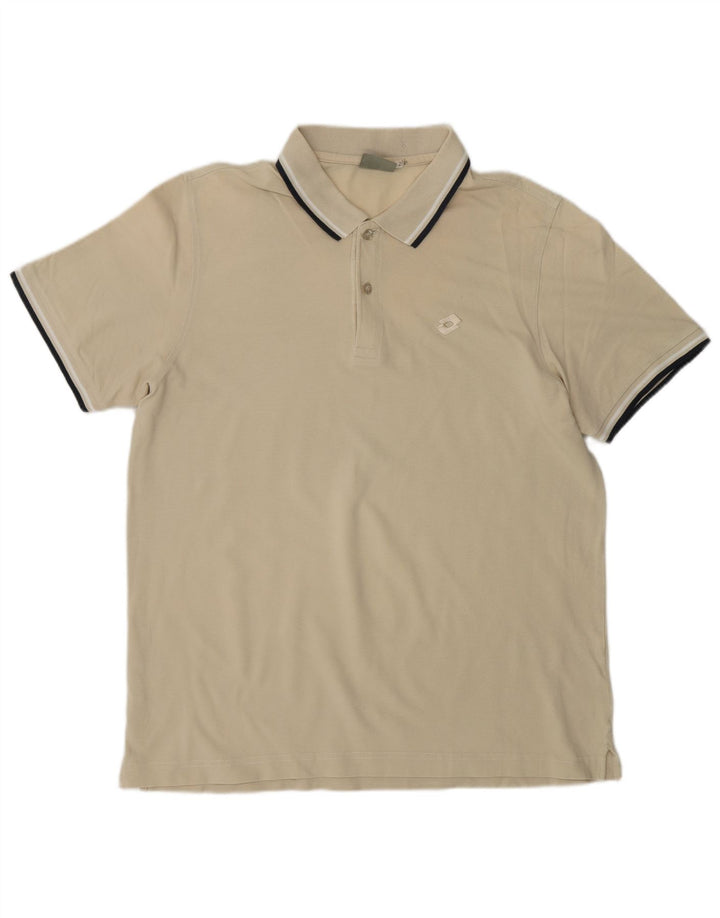 Camisa polo masculina LOTTO grande bege
