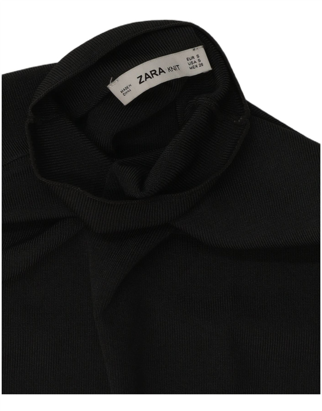 Zara Top feminino de malha sem mangas UK 10 pequeno cinza