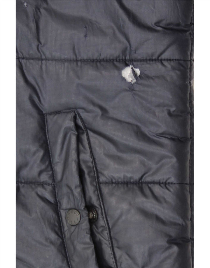 Jaqueta acolchoada masculina Levi's UK 38 poliéster azul marinho médio