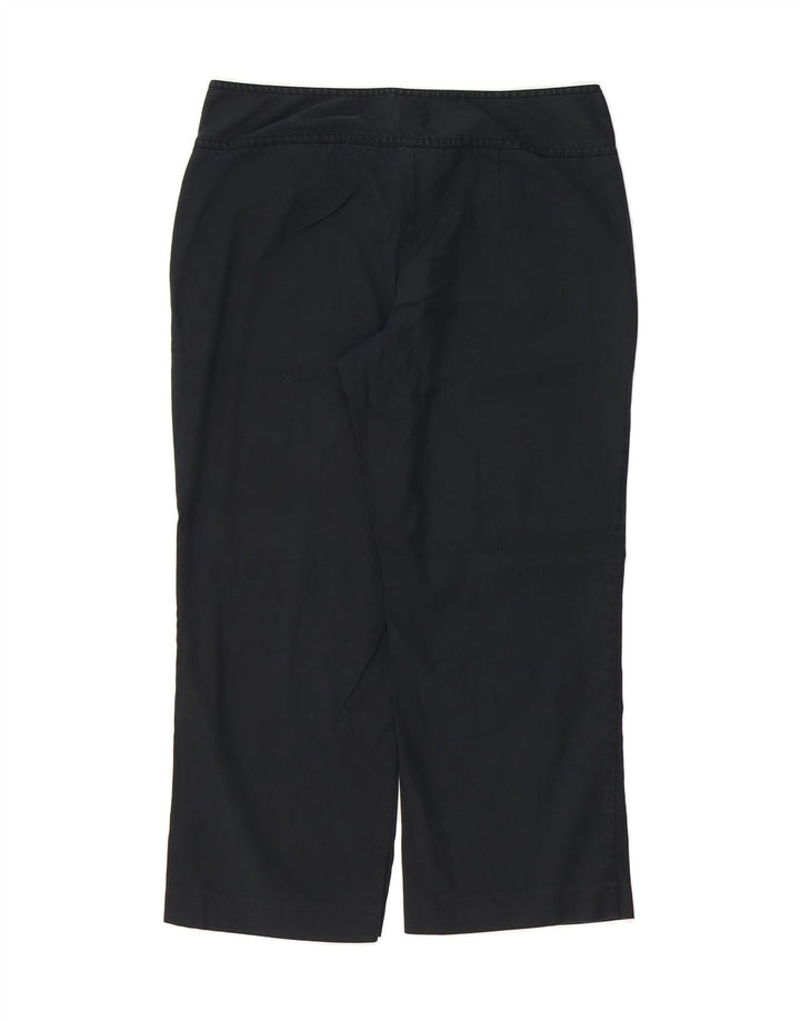 MOSSIMO Womens Straight Cropped Trousers US 10 Large W32 L24 Black Cotton Vintage Mossimo and Second-Hand Mossimo from Messina Hembry 