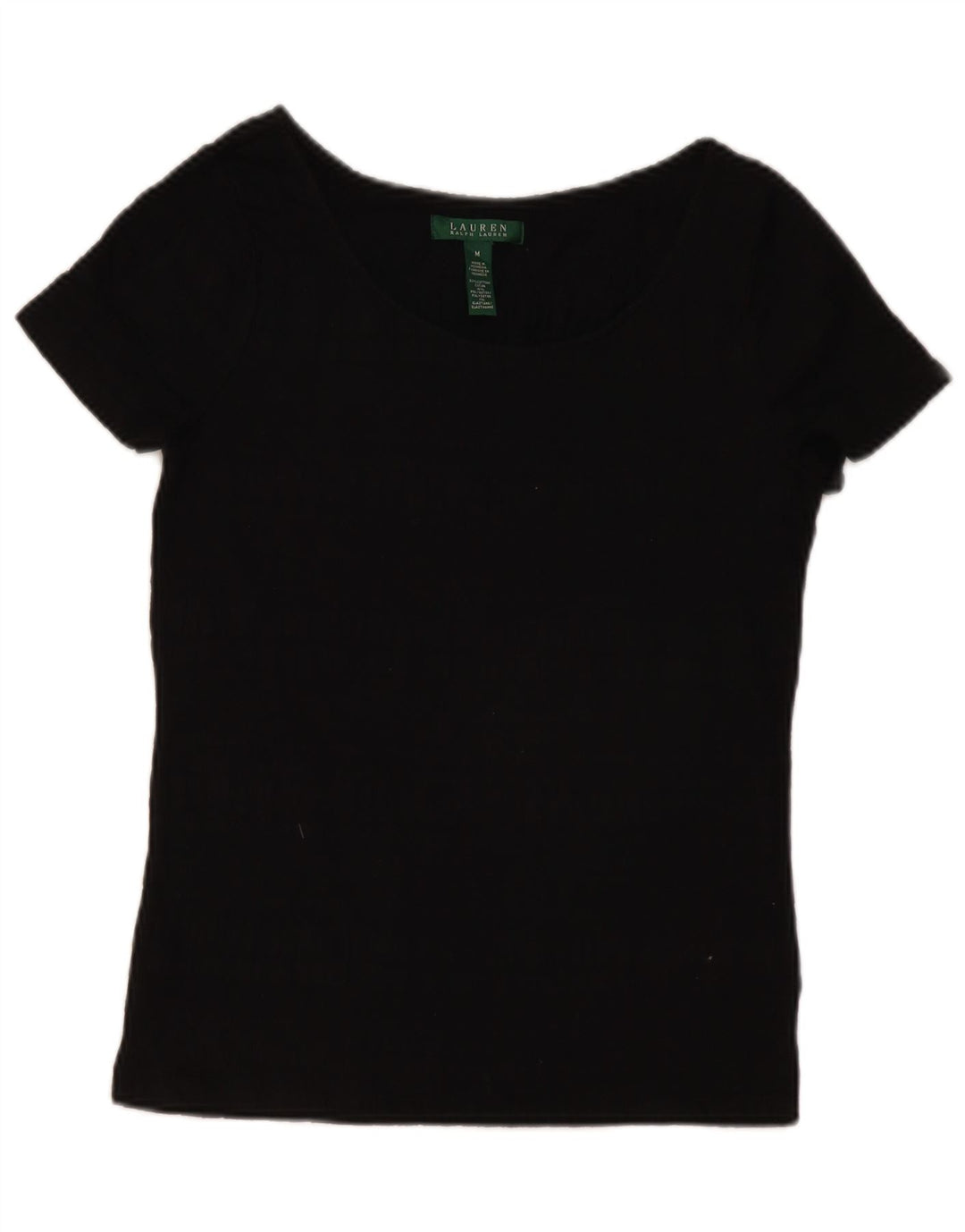 Blusa feminina RALPH LAUREN UK 12 algodão preto médio