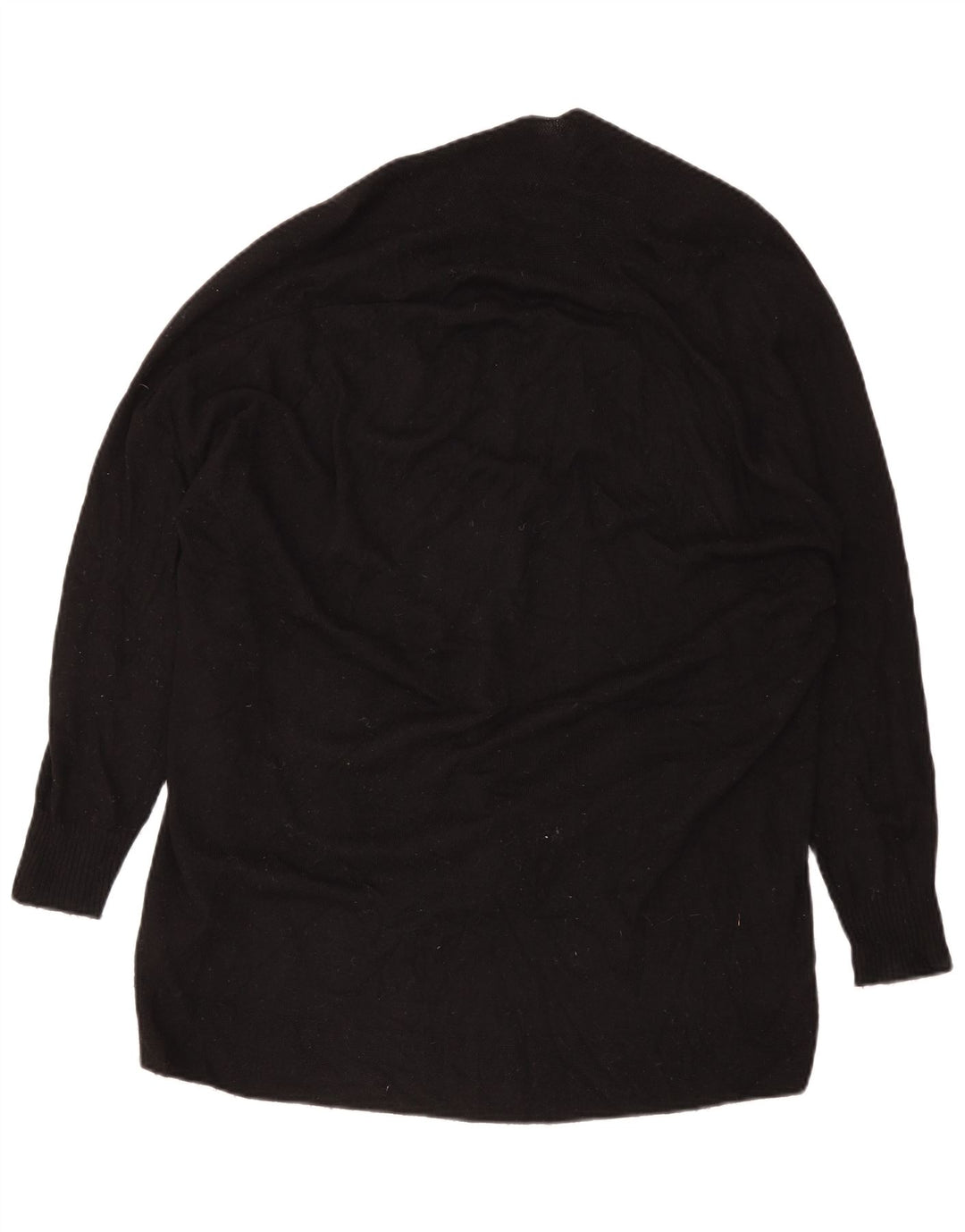 Suéter cardigã feminino grande da Zara Reino Unido 10 lã preta pequena
