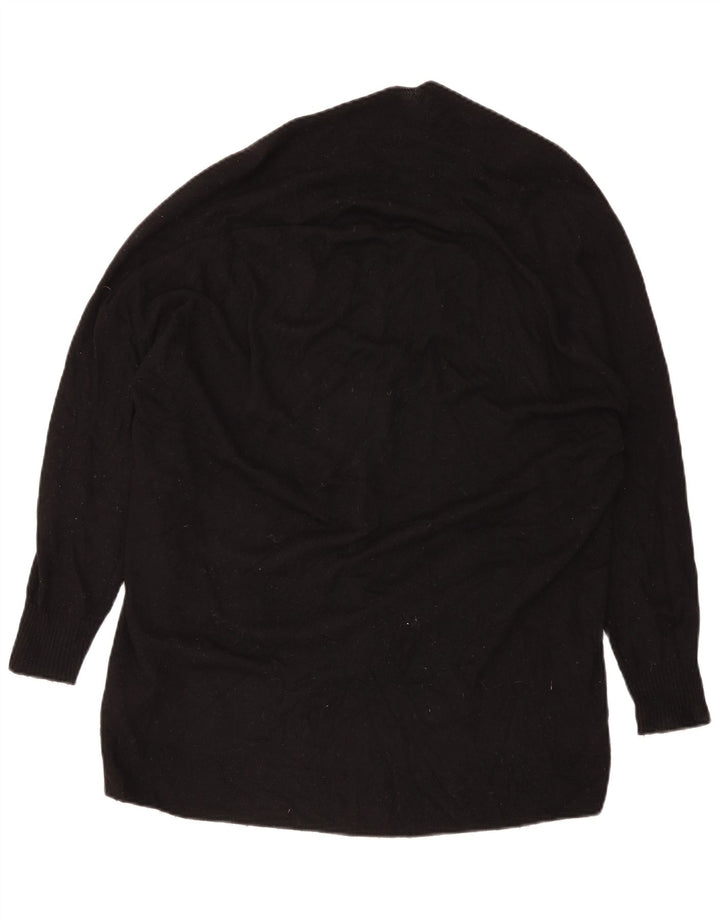 Suéter cardigã feminino grande da Zara Reino Unido 10 lã preta pequena