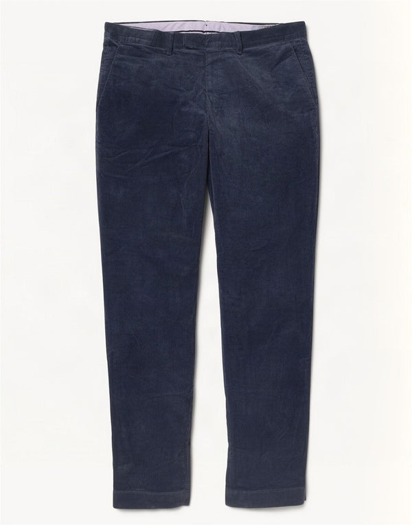 Polo Ralph Lauren Masculino Stretch Slim Fit Calças de veludo W34 L32 Azul marinho