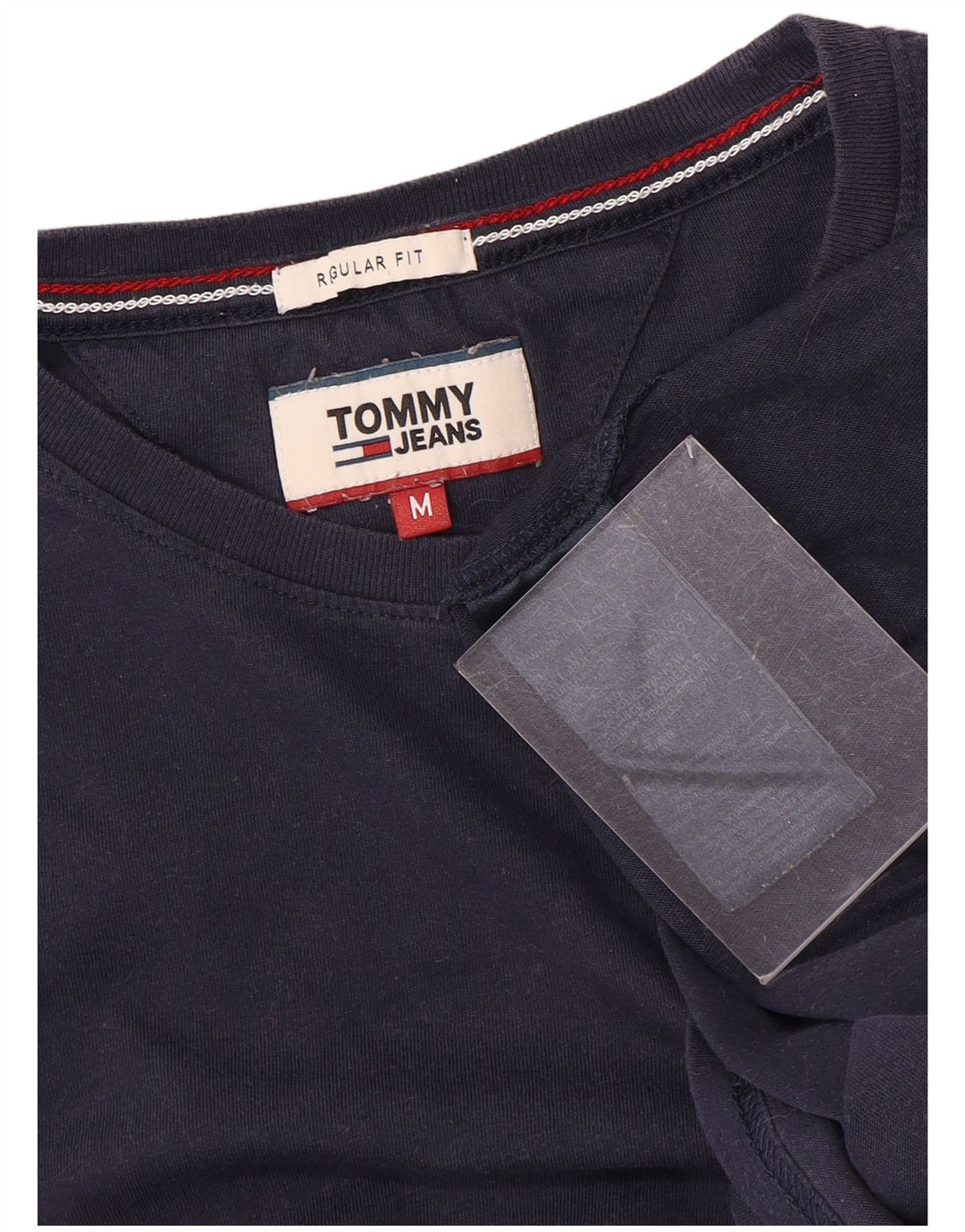 Tommy Hilfiger Camiseta masculina Regular Fit Top Médio Algodão Azul Marinho