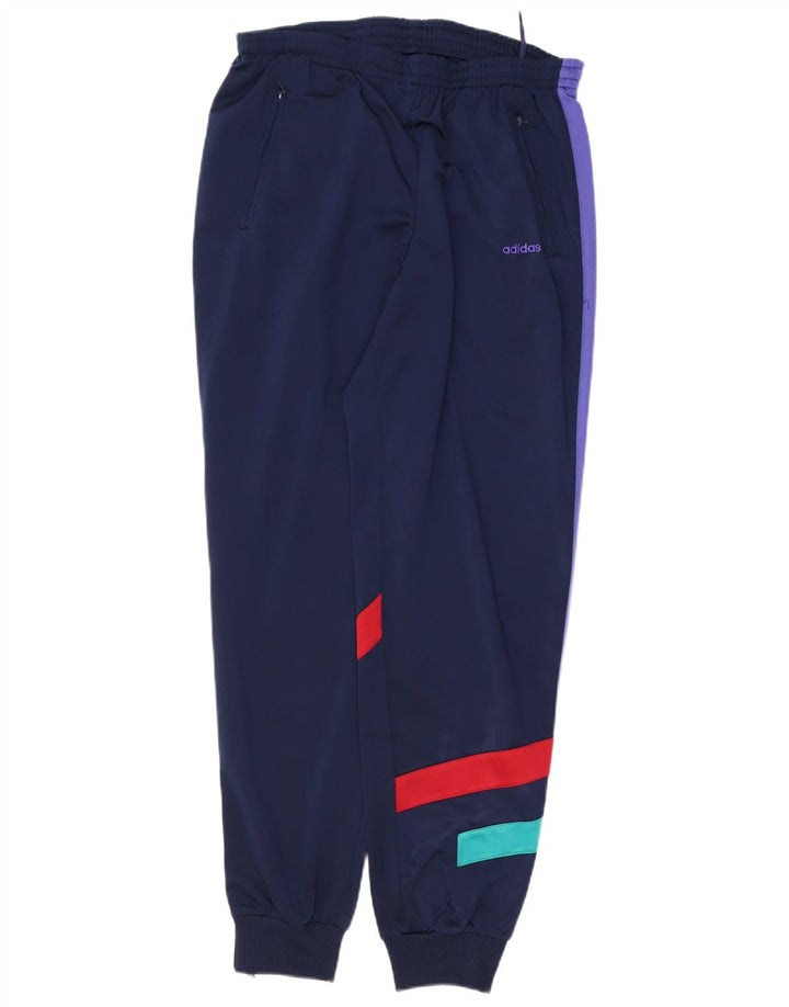 Calça de treino masculina Adidas Joggers médio azul marinho colorblock