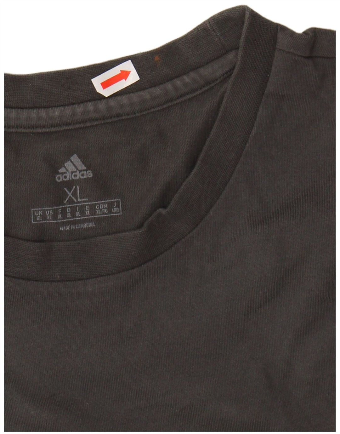 ADIDAS Mens Graphic T-Shirt Top XL Algodão Cinzento