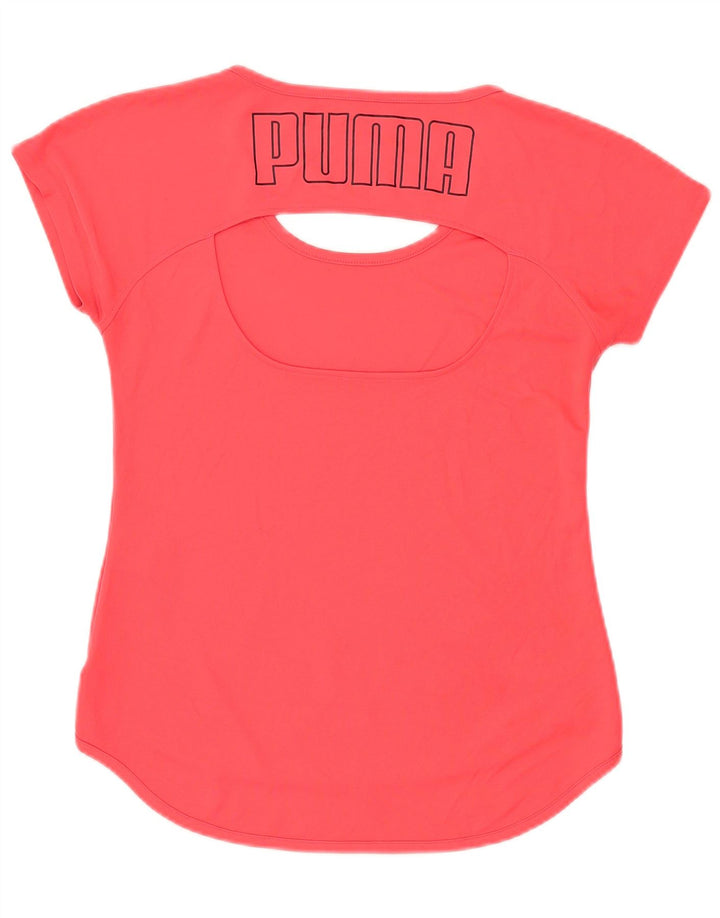 Camiseta feminina PUMA com estampa gráfica UK 12 poliéster rosa médio