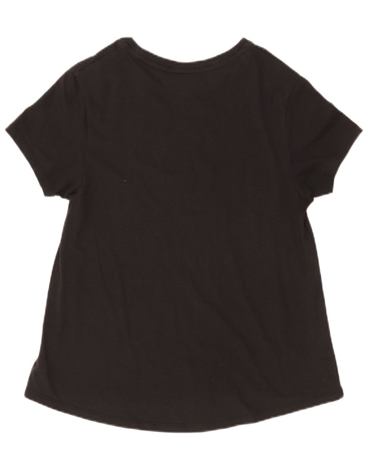 Tommy Hilfiger Camiseta feminina gráfica Top UK 12 cinza médio