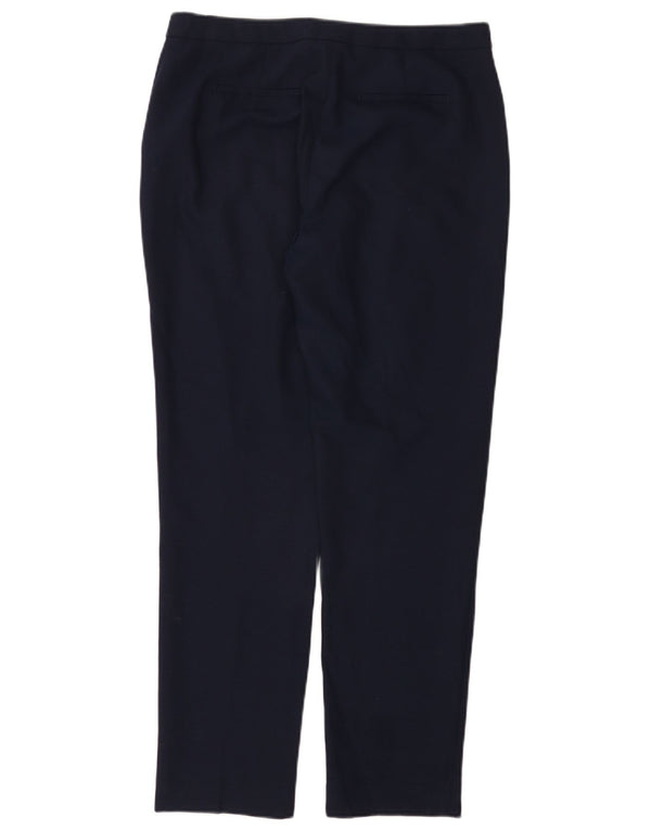 Calça Chino Feminina Reiss Slim UK 12 Médio W32 L29 Lã Azul Marinho