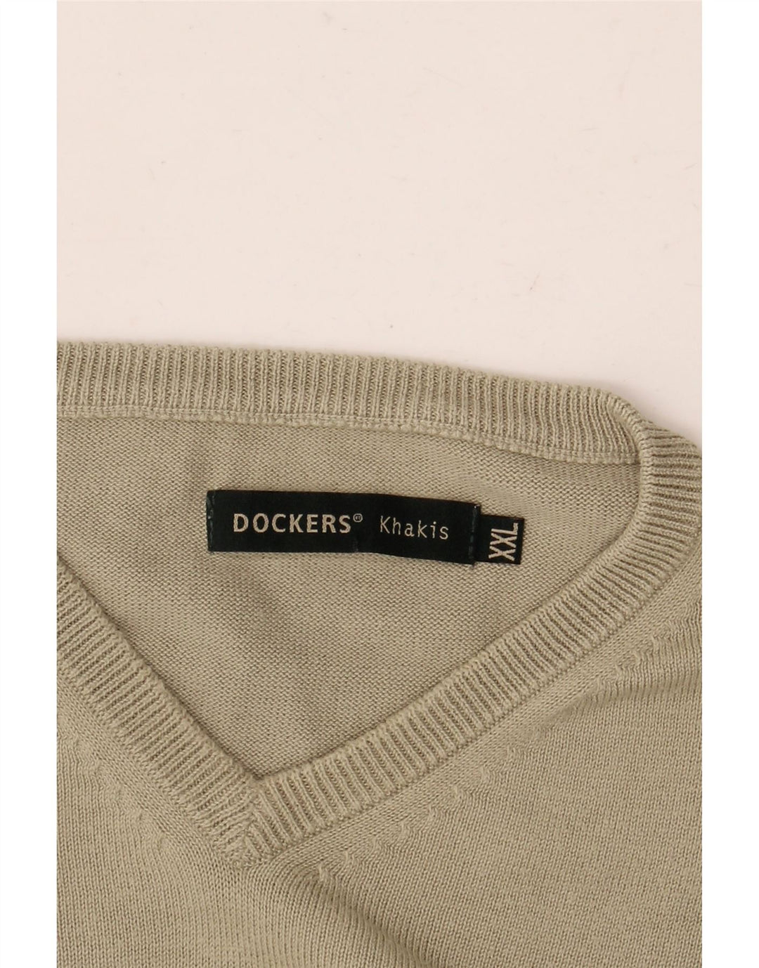 Suéter masculino Dockers cáqui com decote em V 2XL cáqui