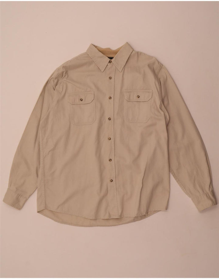 Camisa Wrangler masculina grande de algodão branco