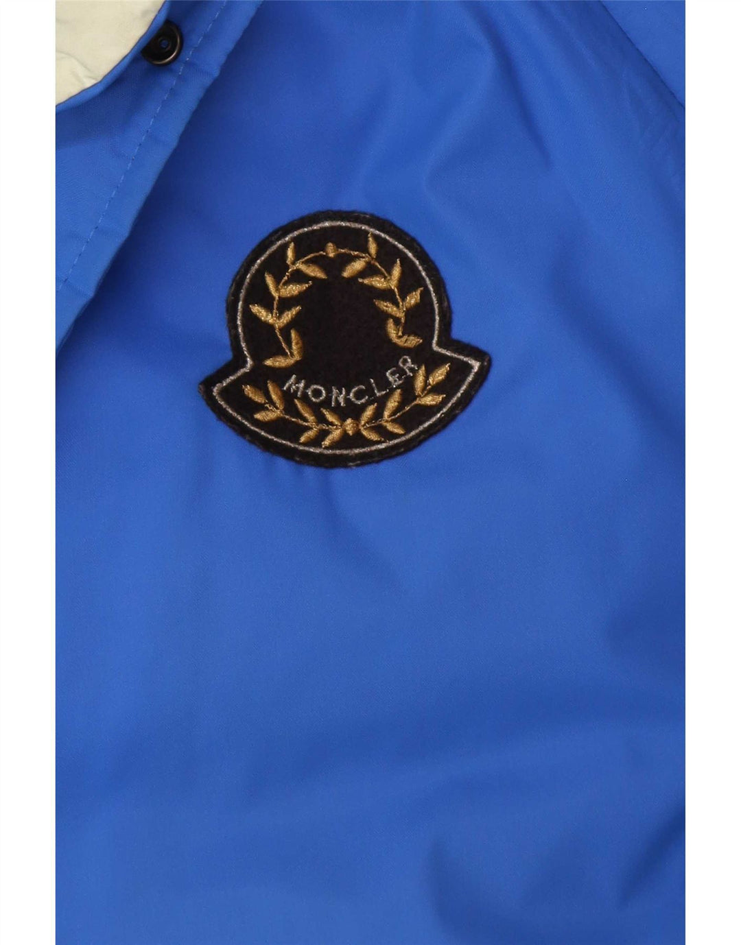 Moncler Jaqueta masculina acolchoada com capuz tamanho 3 grande poliamida azul