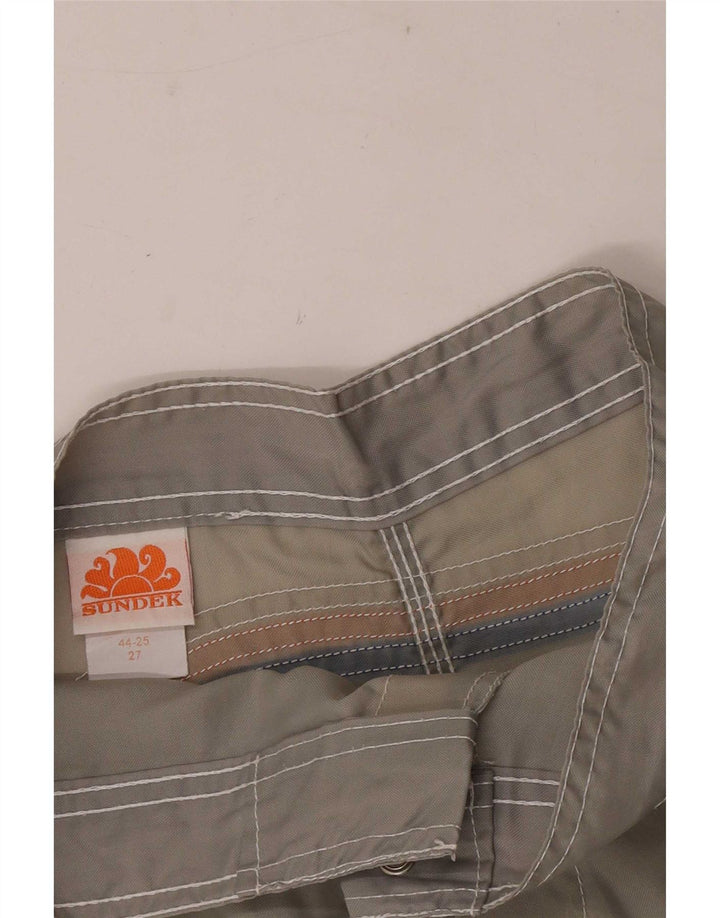 Shorts de natação masculino Sundek XS cinza listrado nylon