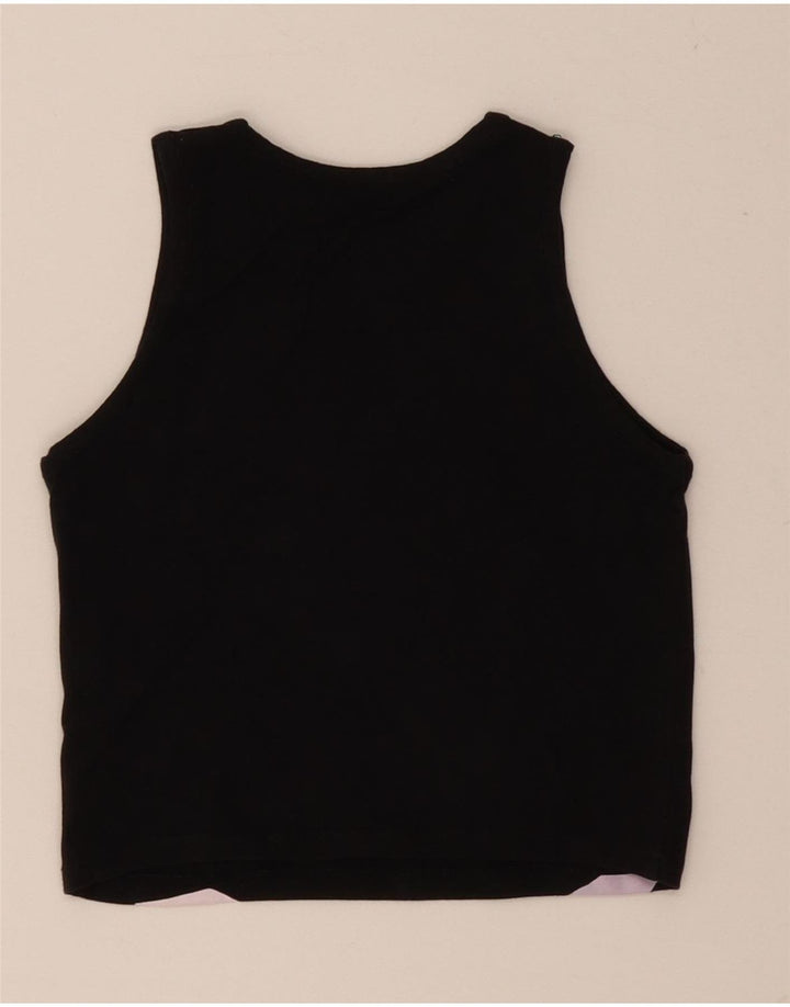 NIKE Girls Crop Graphic Colete Top 10-11 Anos Médio Preto