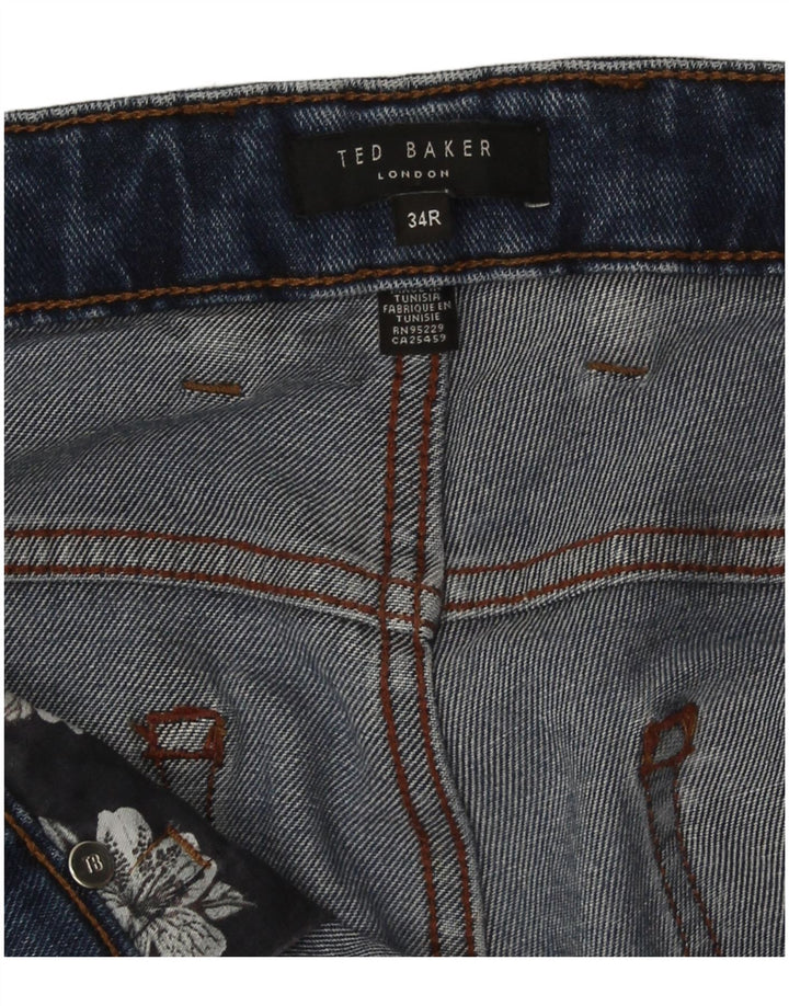 Jeans retos masculinos Ted Baker W34 L30 azul marinho