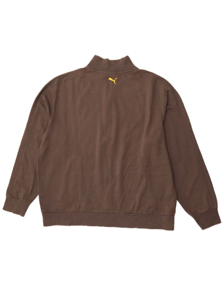 PUMA Mens Graphic Tracksuit Top Jaqueta 2XL Algodão Cinza