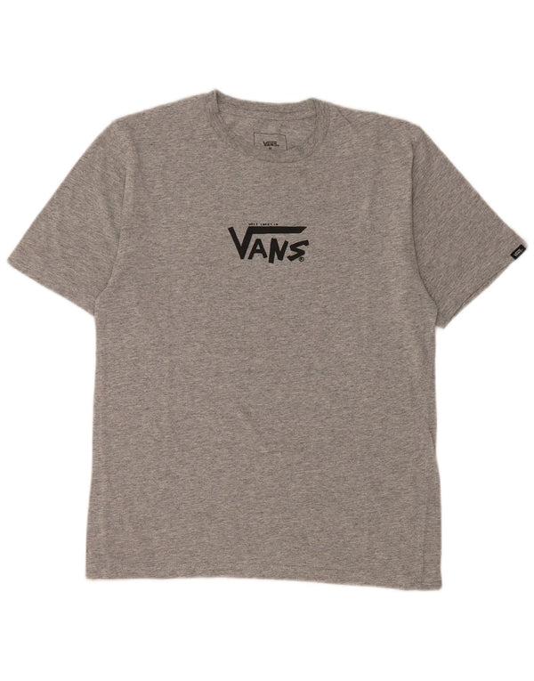 Camiseta VANS Boys Custom Fit Graphic Top 10-11 Anos Cinza Médio Flecked