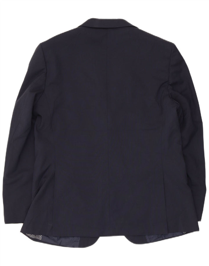 Jaqueta blazer masculina de 2 botões MARKS & SPENCER Reino Unido 42 grande azul marinho
