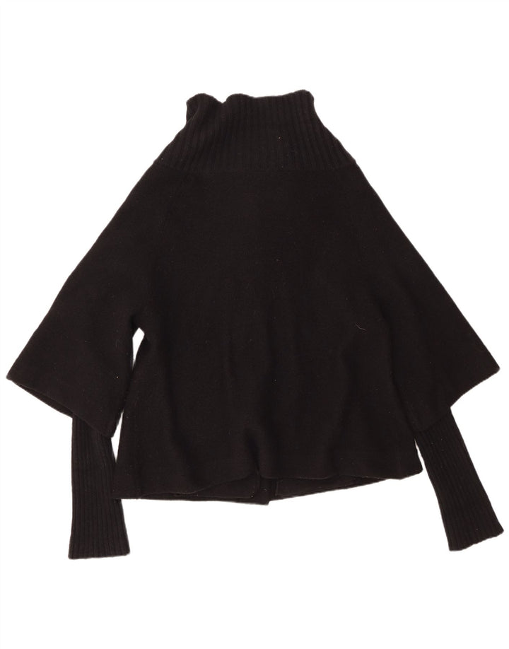 Suéter cardigã feminino Monsoon Reino Unido 14 lã preta média