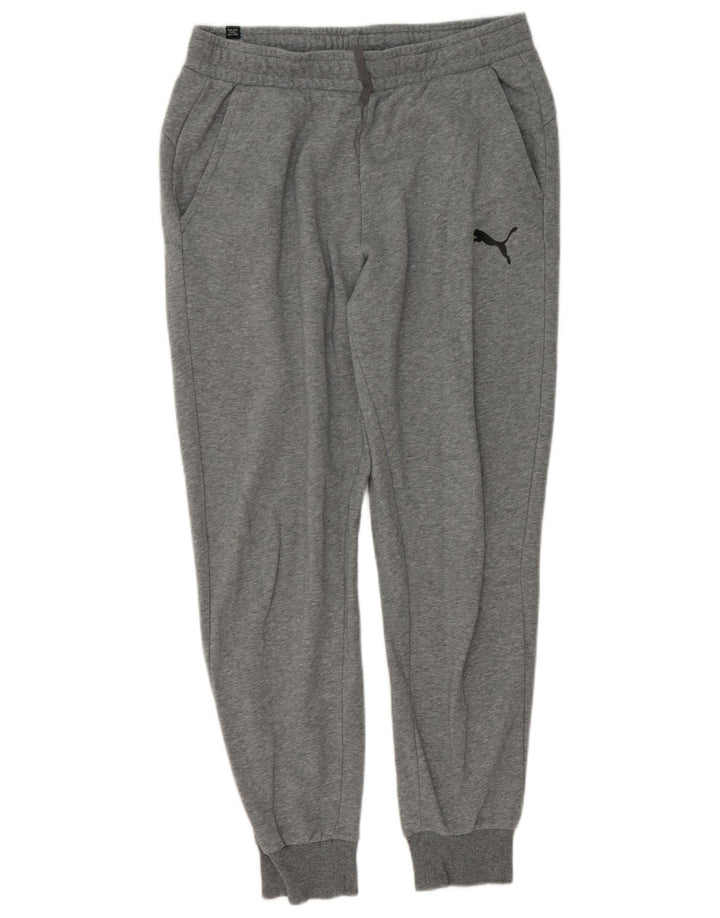Calça de treino masculina PUMA joggers grande algodão cinza