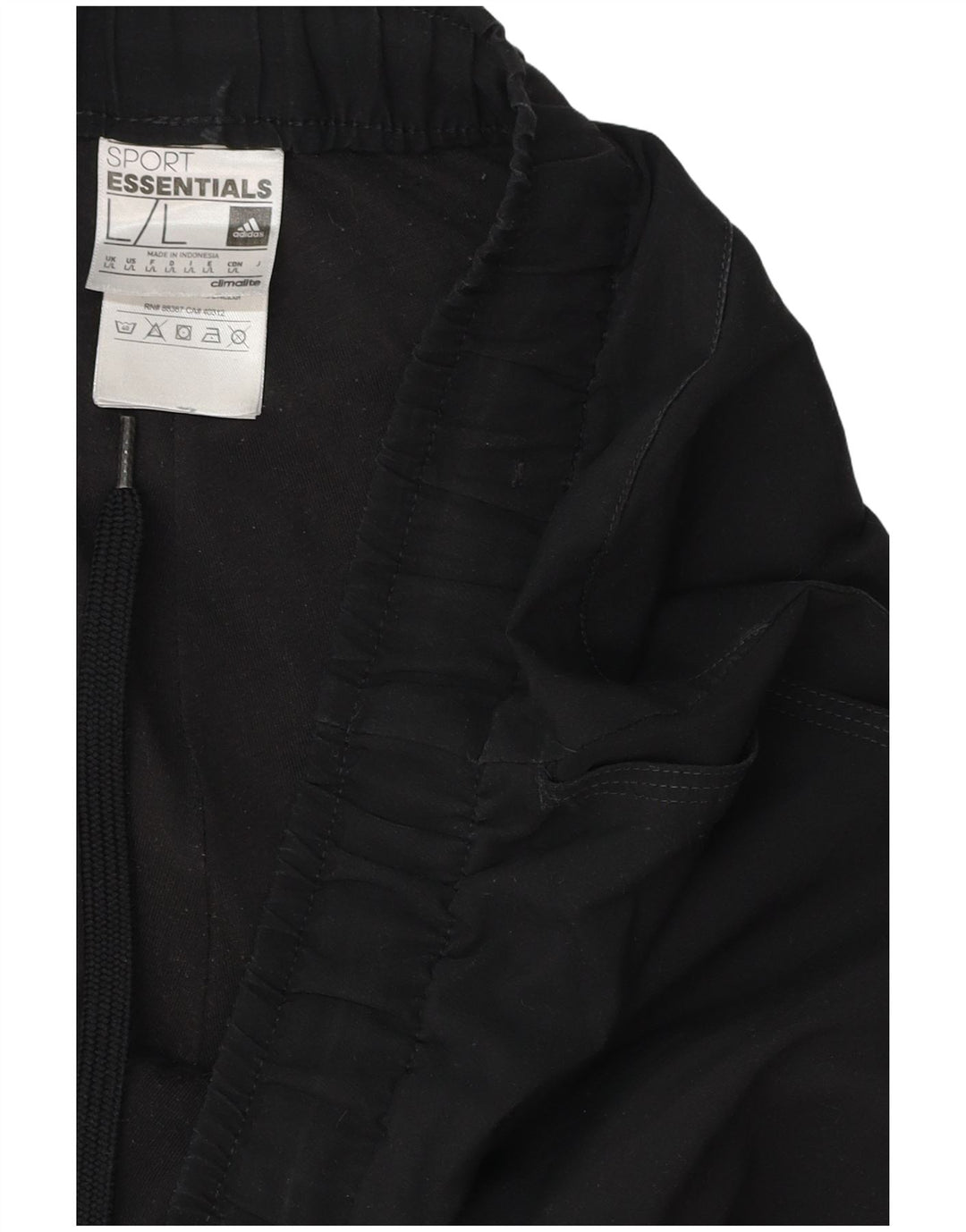 Adidas masculino climalite calças de treino joggers grande poliéster preto