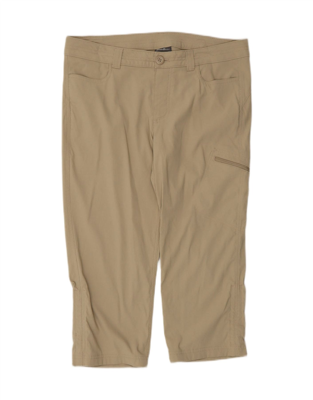 EDDIE BAUER Womens Straight Cargo Capri Trousers US 10 Large W34 L20 Beige Vintage Eddie Bauer and Second-Hand Eddie Bauer from Messina Hembry 