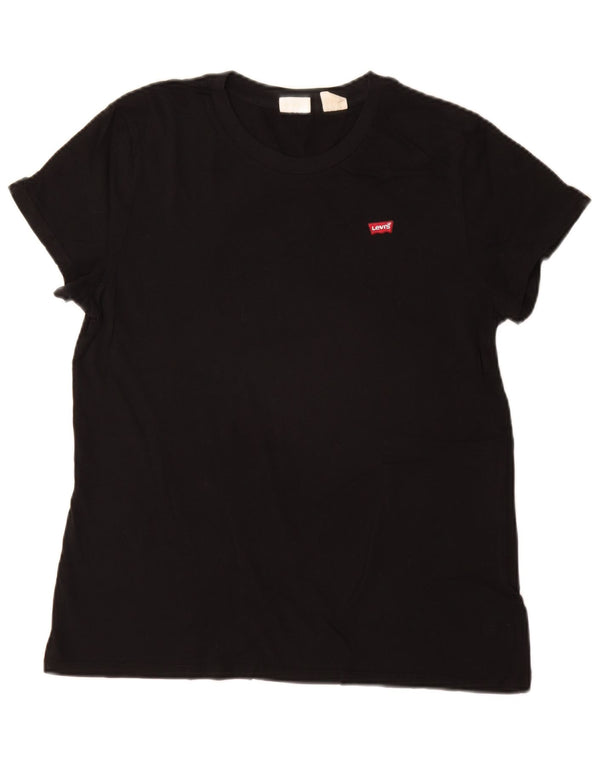 Levi's Womens T-Shirt Top UK 14 Medium Black