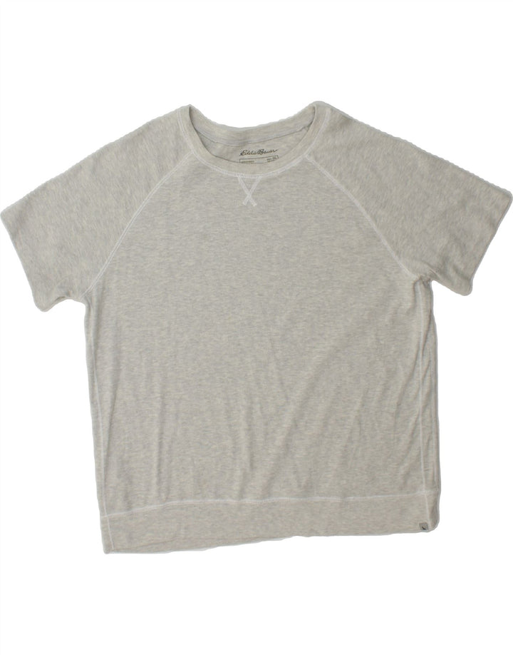 EDDIE BAUER Womens T-Shirt Top UK 20 2XL Grey Cotton Vintage Eddie Bauer and Second-Hand Eddie Bauer from Messina Hembry 