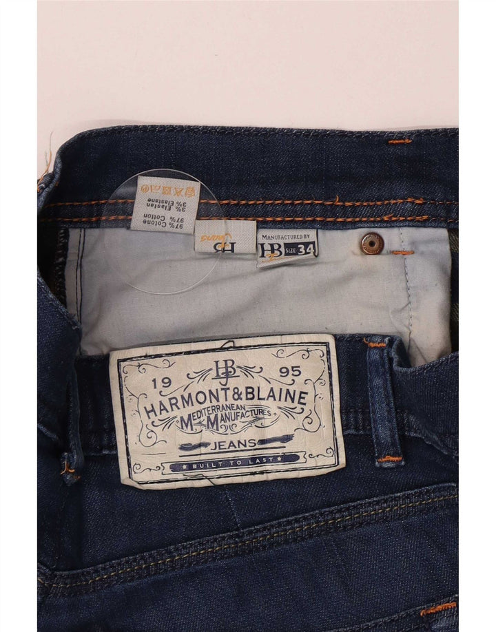 Harmont & Blaine Mens Slim Jeans W30 L32 Azul Algodão